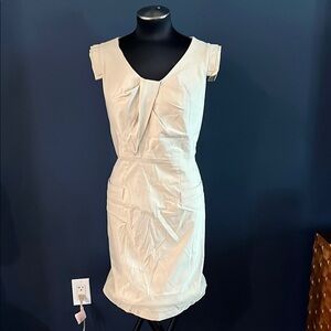 Topshop khaki colored cap sleeve stretch dress sz 8